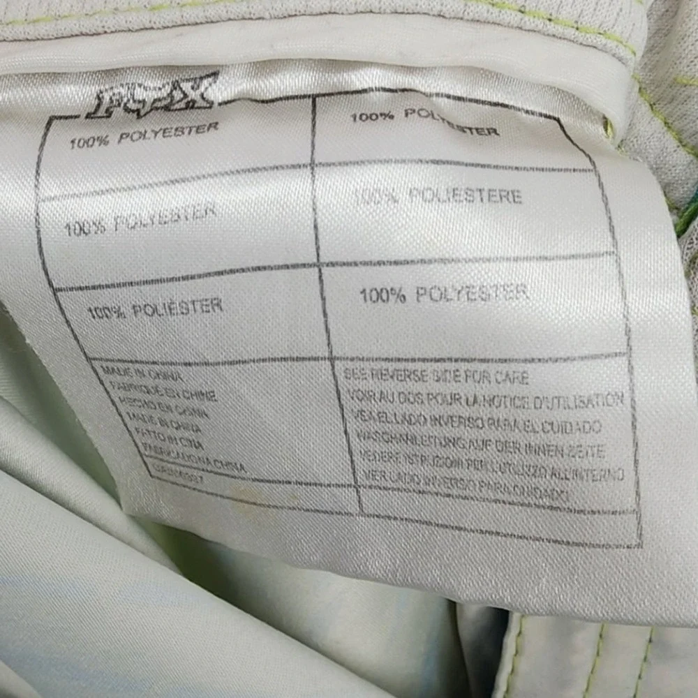 Fox 29 Green Blue Graphic Board Shorts Y2K Surf Skate Beach Swim Trunks Moto BMX